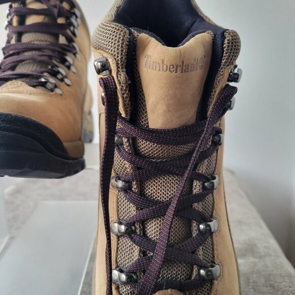 Timberland Boots Women’s Trail Hiking Ankle Bootie Beige Leather (Size 10M) - Picture 5 of 11